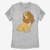 Adults * | Closeout Sale Disney Lady And The Tramp Lady Vintage Womens T-Shirt