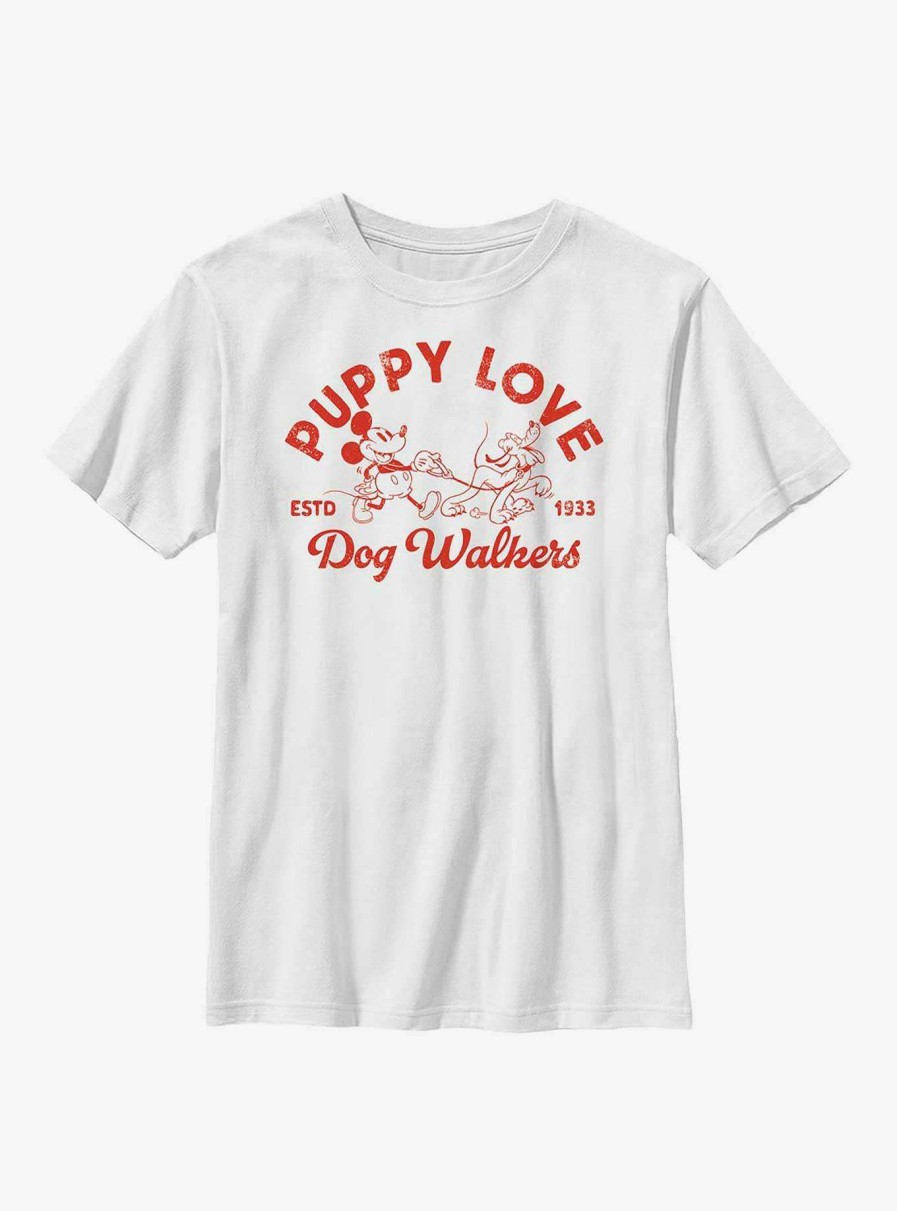 Kids * | Shoping Disney Mickey Mouse Puppy Love Youth T-Shirt