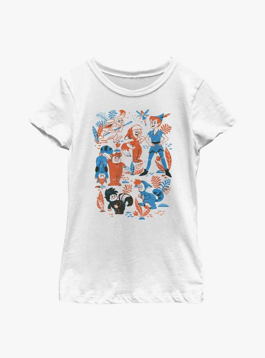 Kids * | Lower Price Disney Peter Pan And The Lost Boys Youth Girls T-Shirt