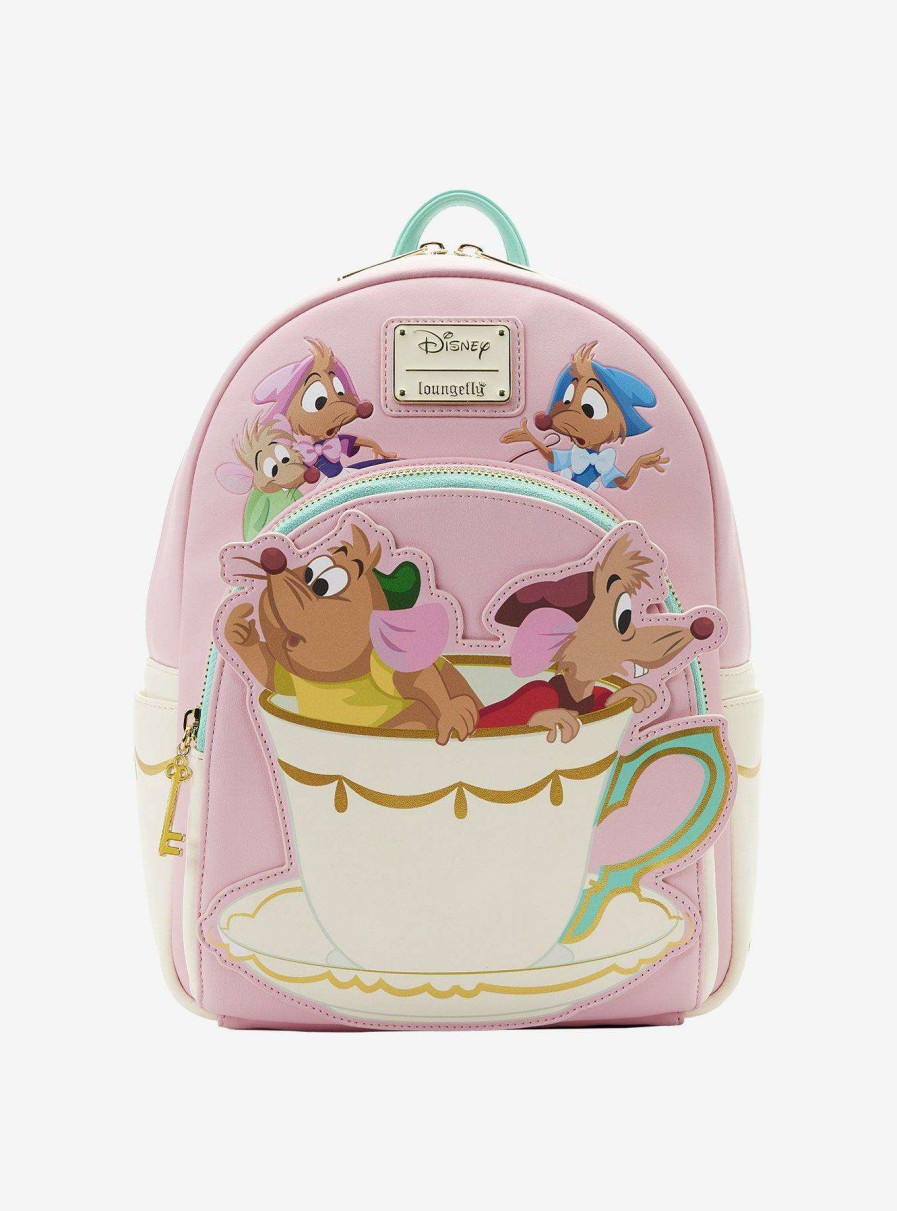 Bags * | Best Quality Loungefly Disney Cinderella Teacup Mice Mini Backpack