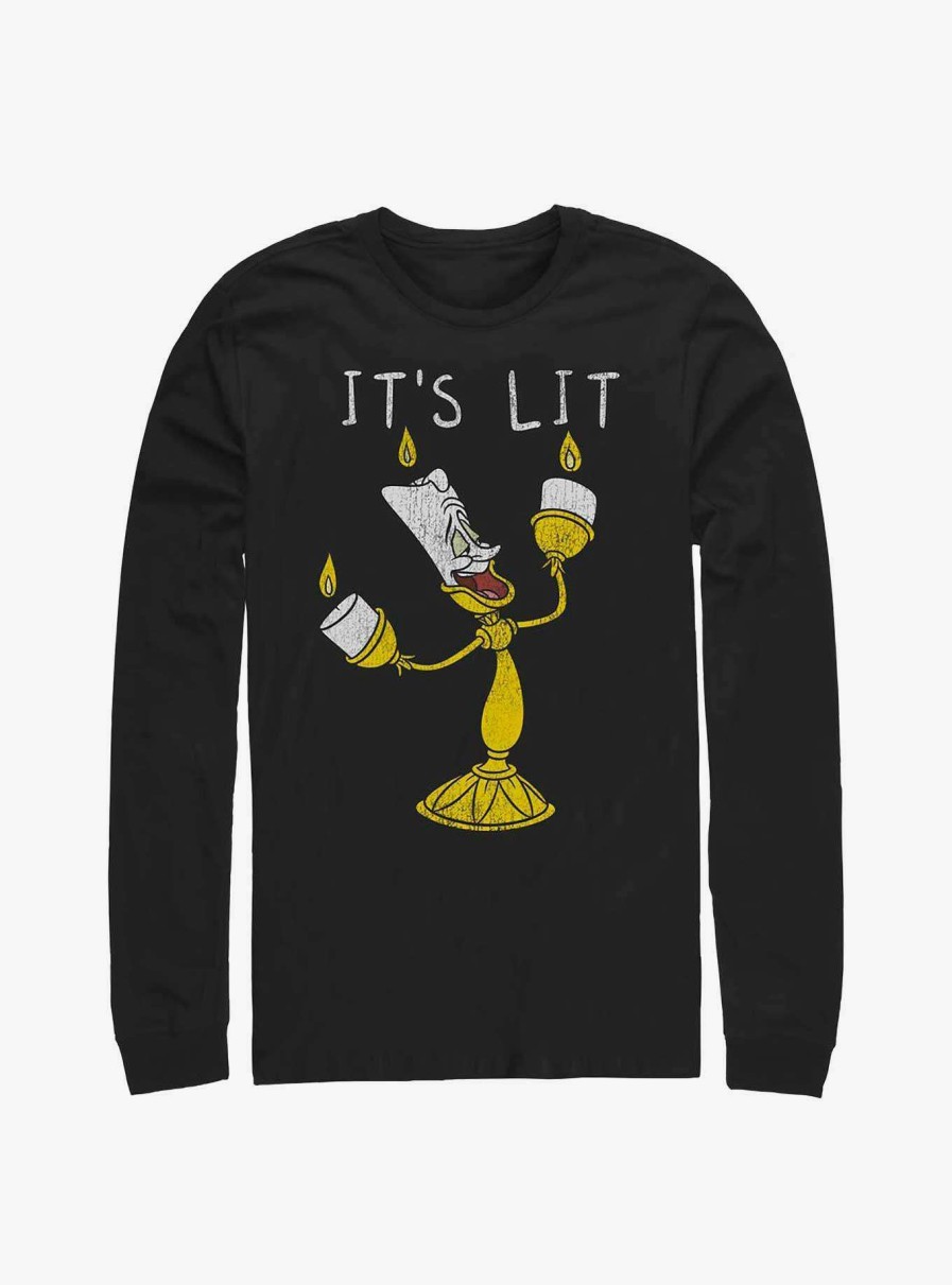 Adults * | Disney Beauty And The Beast It'S Lit Lumiere Long-Sleeve T-Shirt Bargain Sale