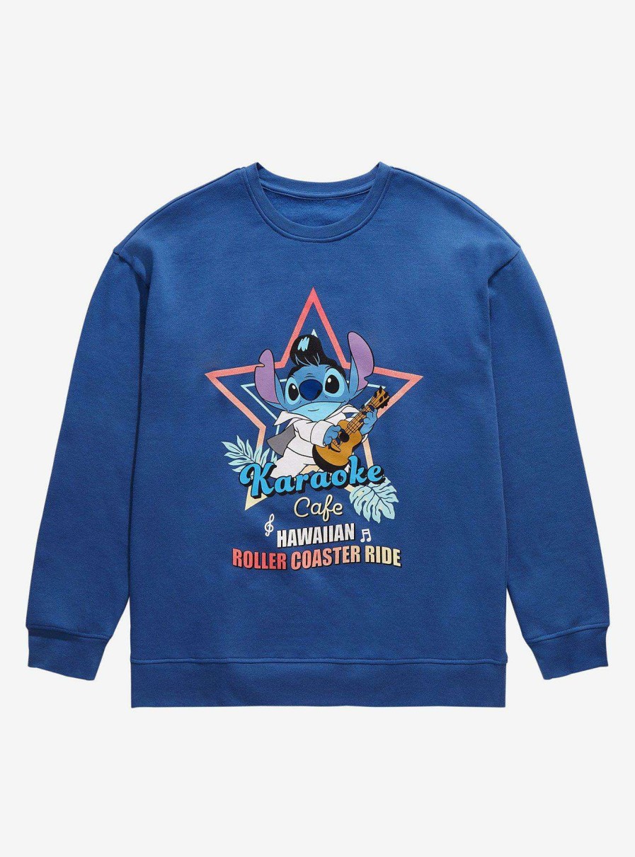 Adults * | Popular Disney Lilo & Stitch Elvis Stitch Karaoke Cafe Crewneck