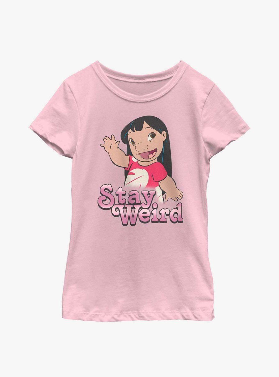 Kids * | Top Sellers Disney Lilo & Stitch Stay Weird Lilo Youth Girls T-Shirt