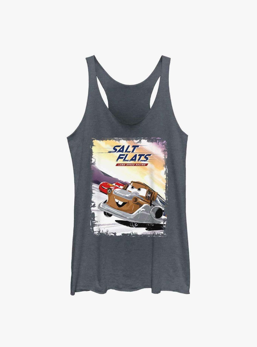 Adults * | Limit Offer Disney Pixar Cars Salt Flats Land Speed Racing Womens Tank Top