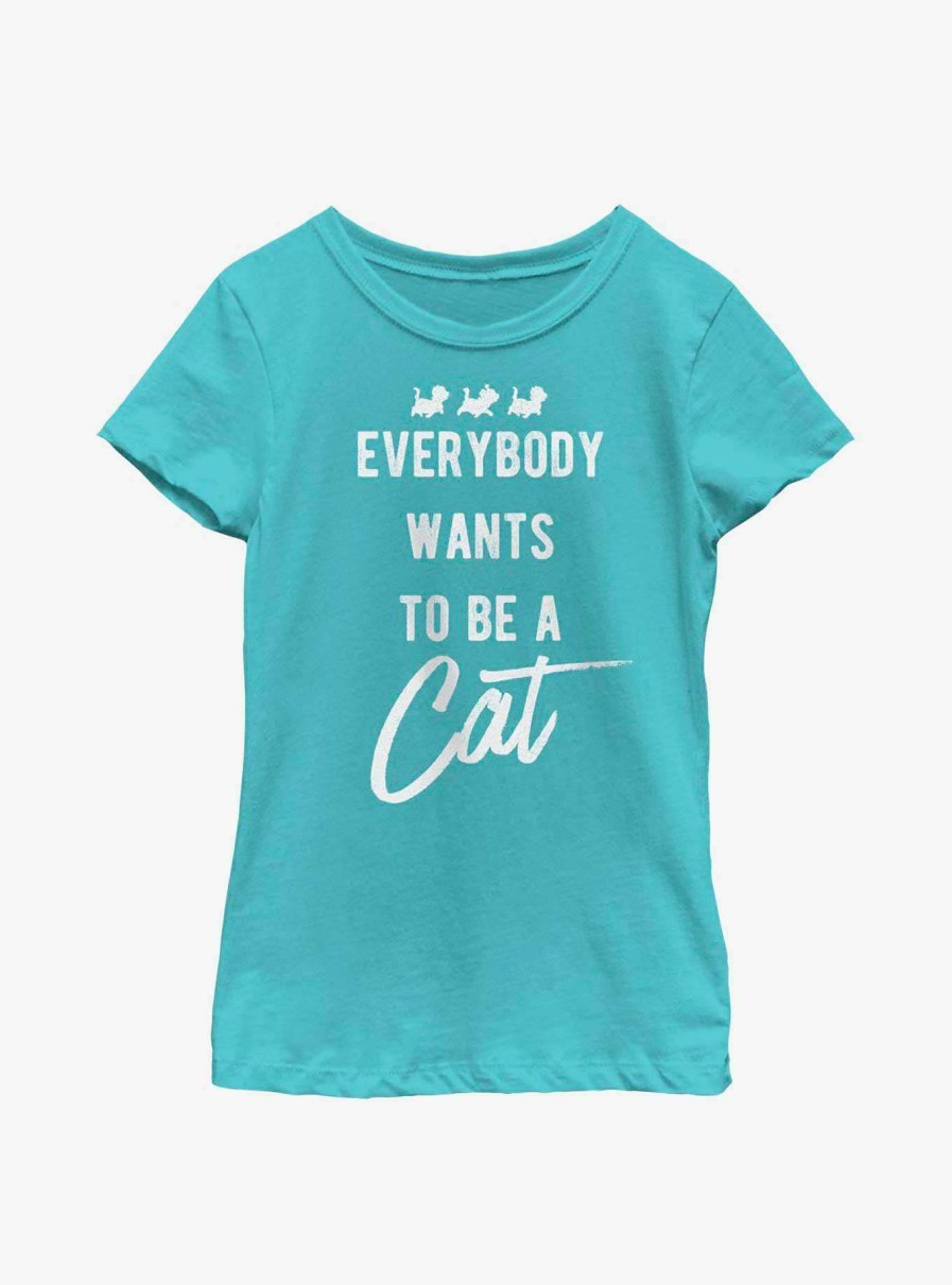 Kids * | Disney The Aristocats Be A Cat Youth Girls T-Shirt Typical Style