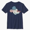 Kids * | Disney Mickey Mouse Mickey Americana Flag Fill Youth T-Shirt Flash Sale