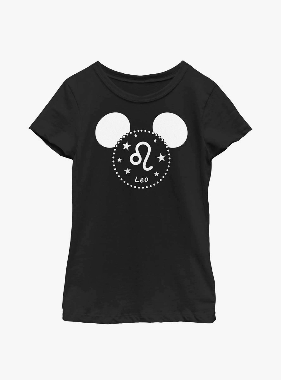 Kids * | Shoping Disney Mickey Mouse Leo Ears Youth Girls T-Shirt