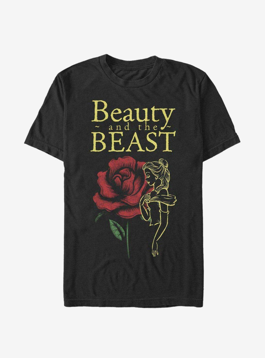 Adults * | Shop New Disney Beauty And The Beast The Rose T-Shirt