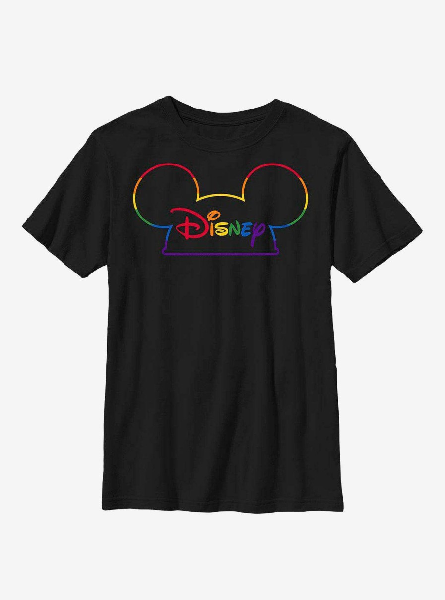 Kids * | Disney Mickey Mouse Pride Mouse Ears Youth T-Shirt Flash Sale