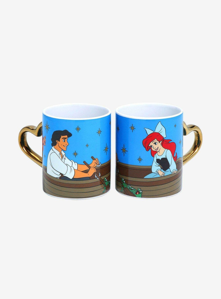 Disney+ * | Disney The Little Mermaid Ariel & Eric Heart Handle Mug Set Flash Sale