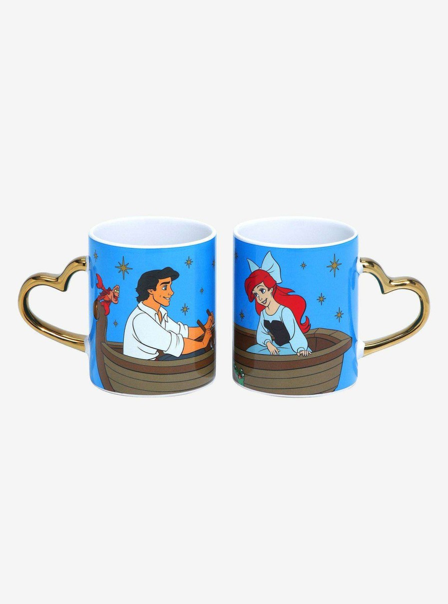 Disney+ * | Disney The Little Mermaid Ariel & Eric Heart Handle Mug Set Flash Sale