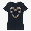 Kids * | Disney Mickey Mouse Rainbow Ears Youth Girls T-Shirt Original