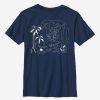 Kids * | Disney Lilo & Stitch Surf Line Art Youth T-Shirt Flash Sale