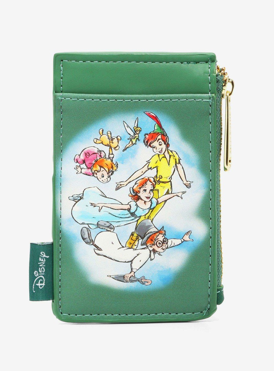 Bags * | Loungefly Disney Peter Pan Characters Watercolor Portrait Cardholder Boxlunch Exclusive Latest Fashion