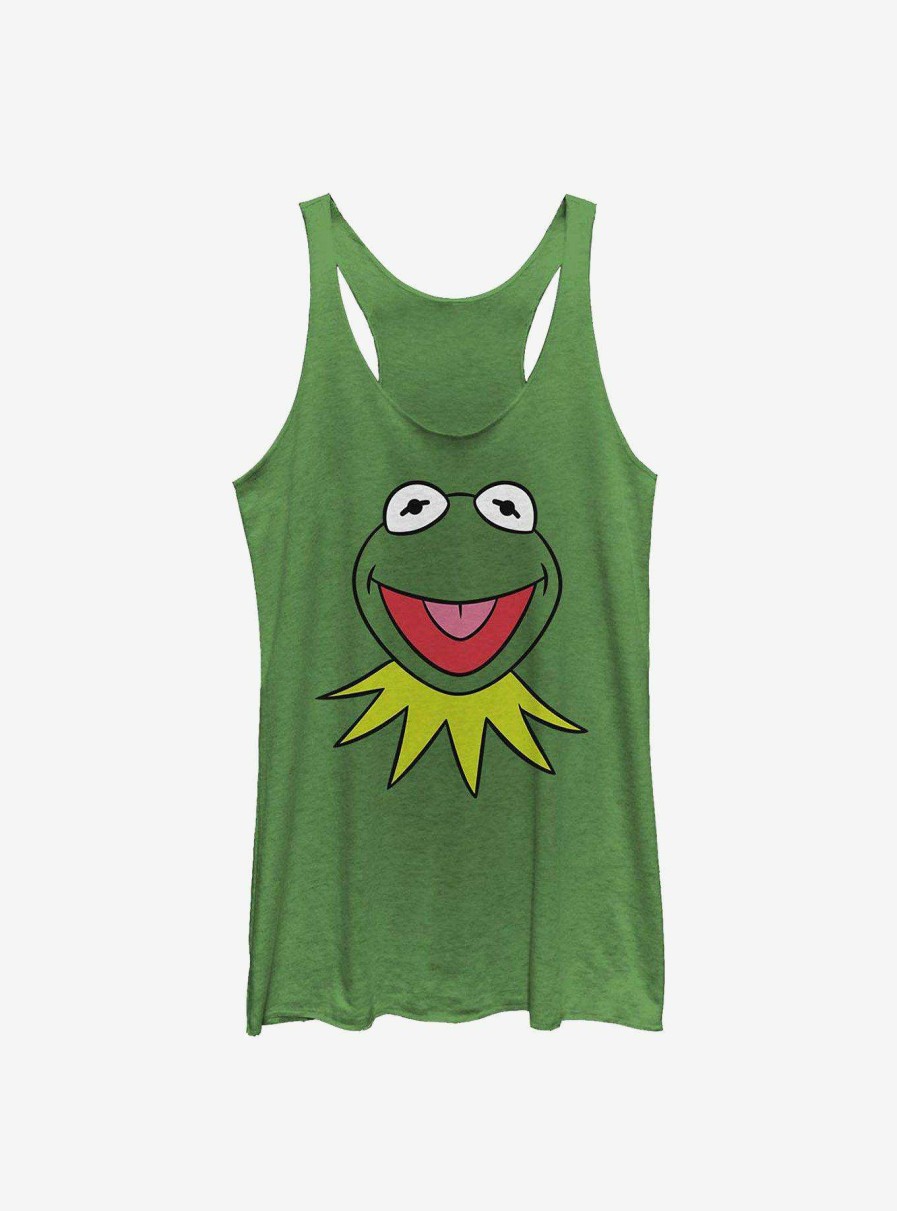 Adults * | Disney The Muppets Kermit Big Face Womens Tank Top Outlet Sale