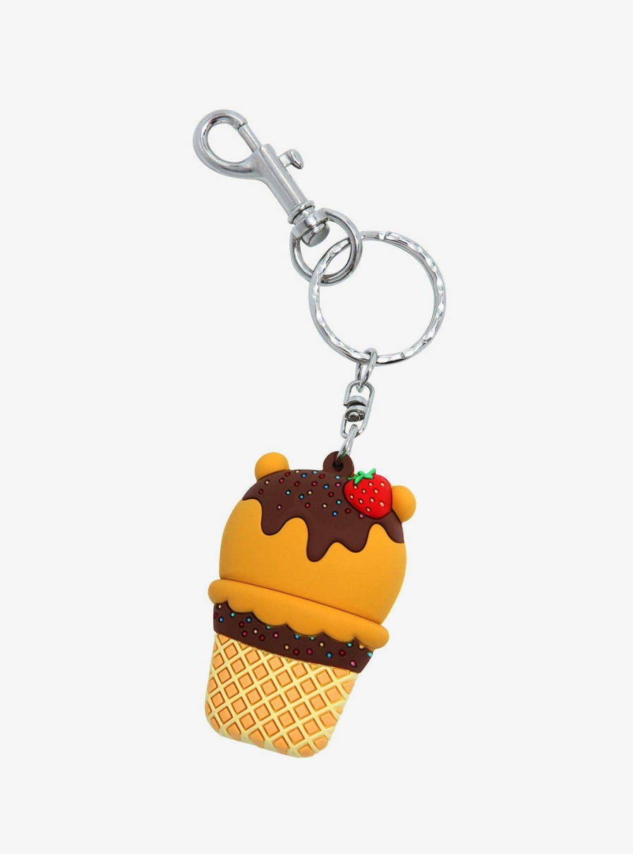 Accessories * | Closeout Sale Loungefly Disney Winnie The Pooh Ice Cream Keychain