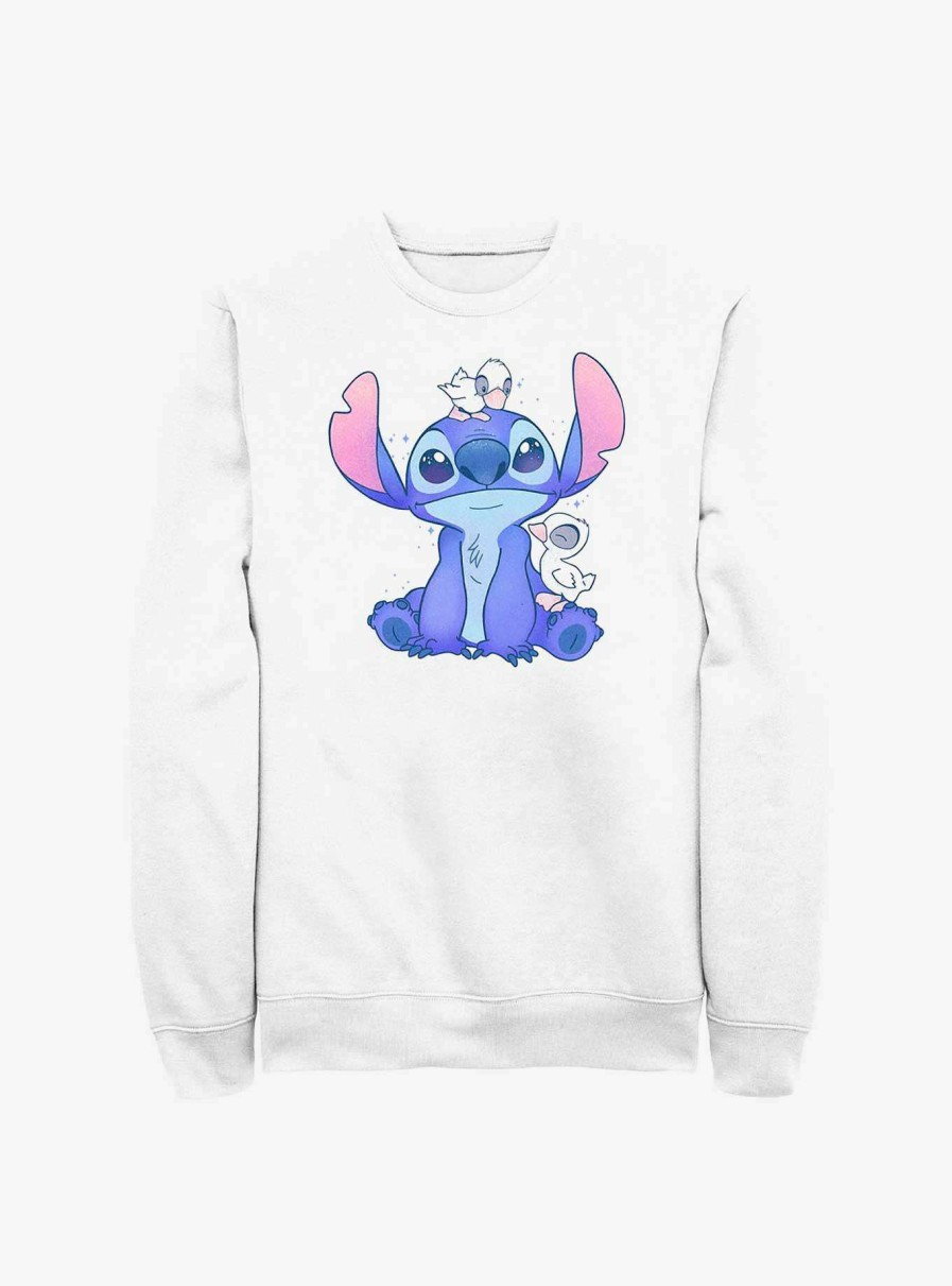 Adults * | Disney Lilo & Stitch Cute Ducks Sweatshirt Large Choice