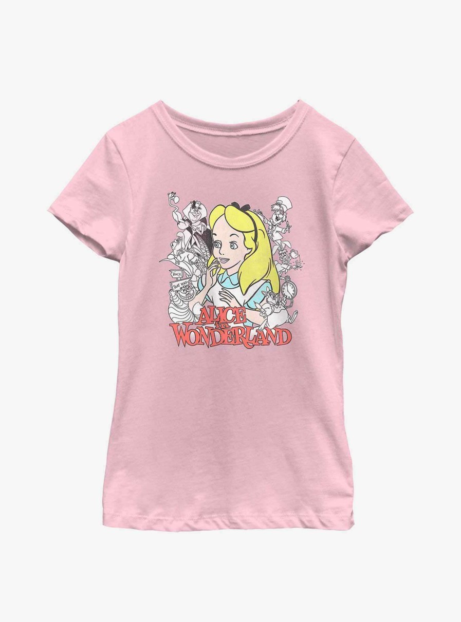 Kids * | Discounts Disney Alice In Wonderland Wonderland Group Youth Girls T-Shirt