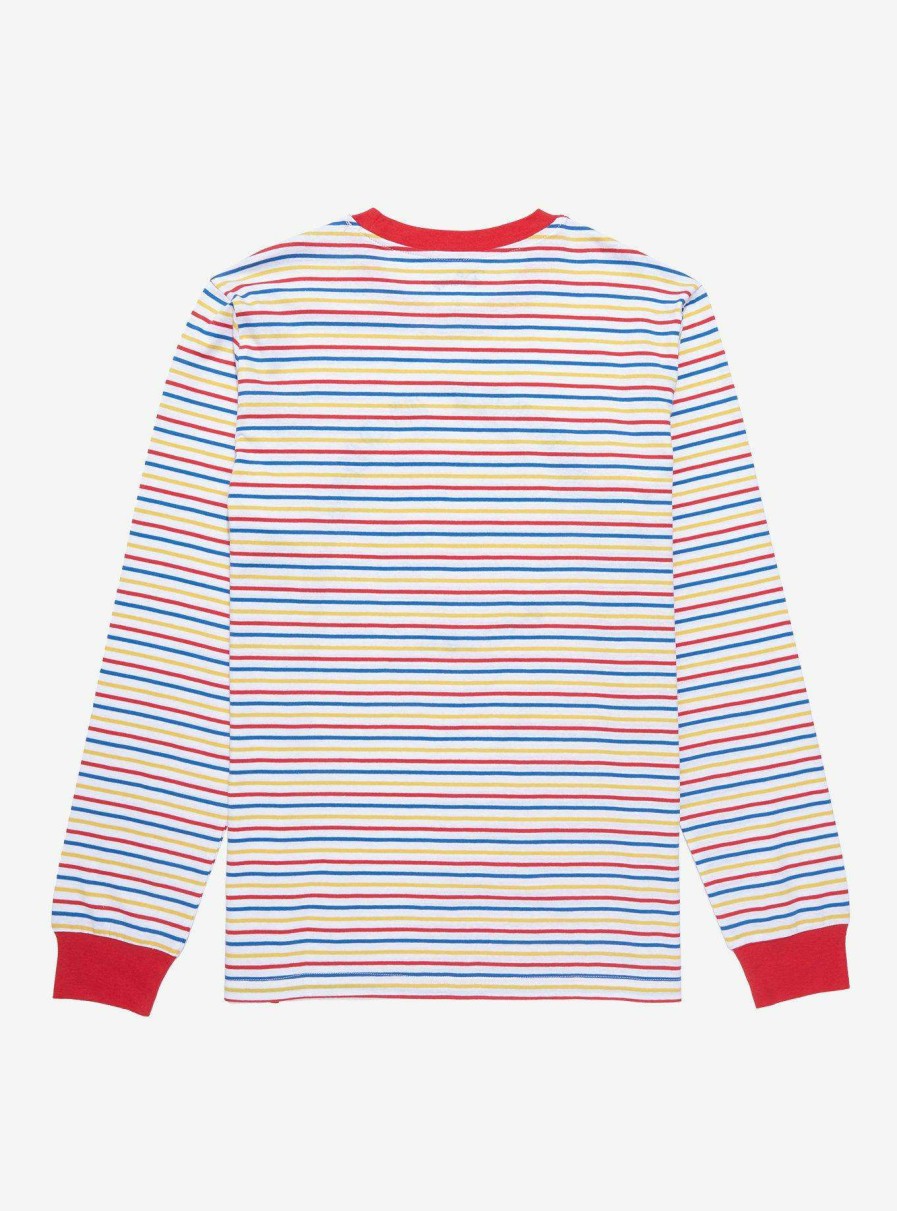 Adults * | Best Quality Disney Mickey Mouse Oh Boy Striped Long Sleeve T-Shirt Boxlunch Exclusive