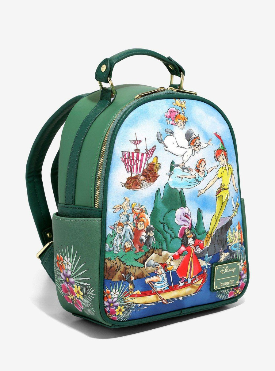 Bags * | Loungefly Disney Peter Pan Cast Painting Mini Backpack Boxlunch Exclusive Large Choice