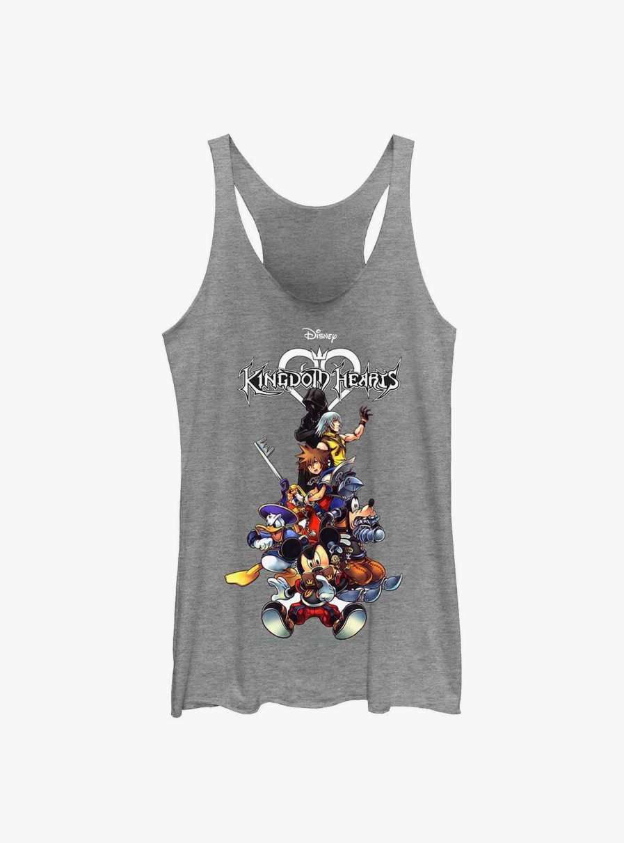 Adults * | Disney Kingdom Hearts Group With Logo Womens Tank Top Best Choice