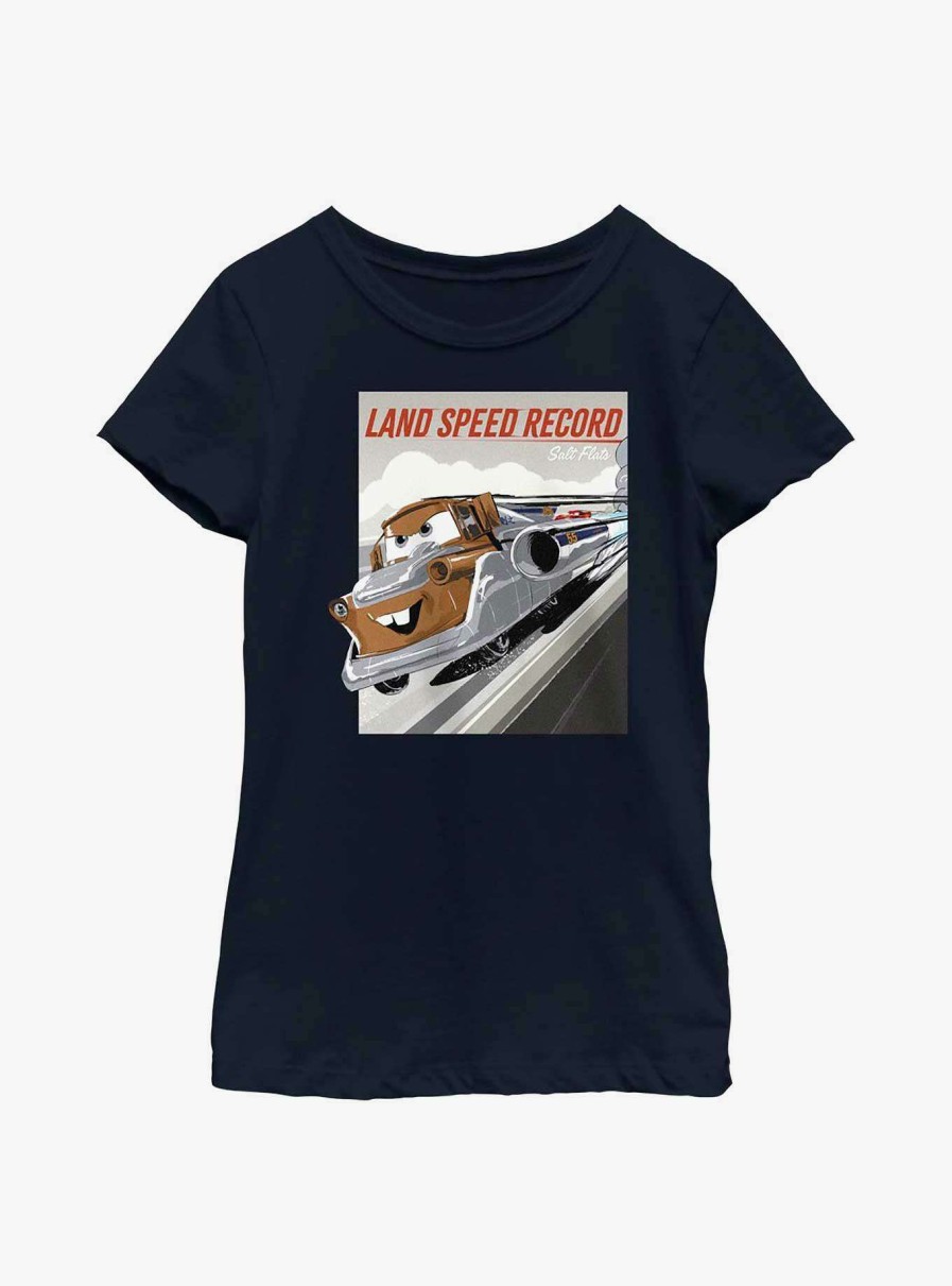 Kids * | Hot Selling Disney Pixar Cars Land Speed Record Youth Girls T-Shirt