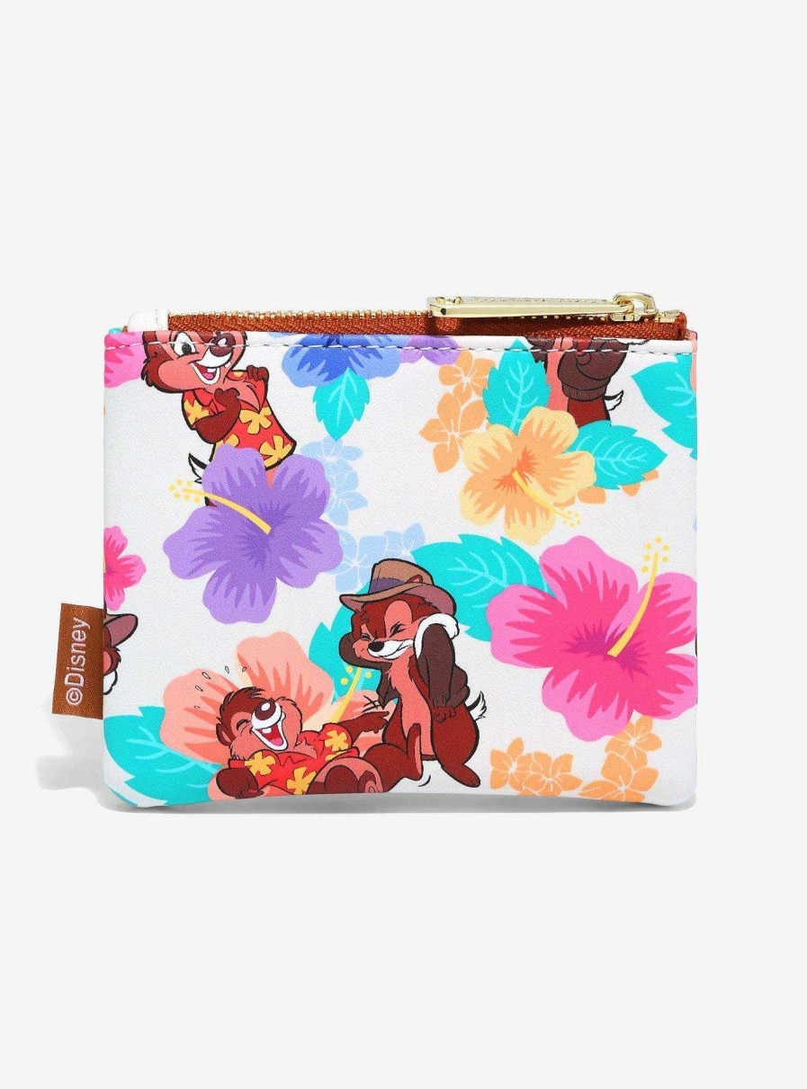 Bags * | Loungefly Disney Chip & Dale Floral Coin Purse Boxlunch Exclusive Cut Price