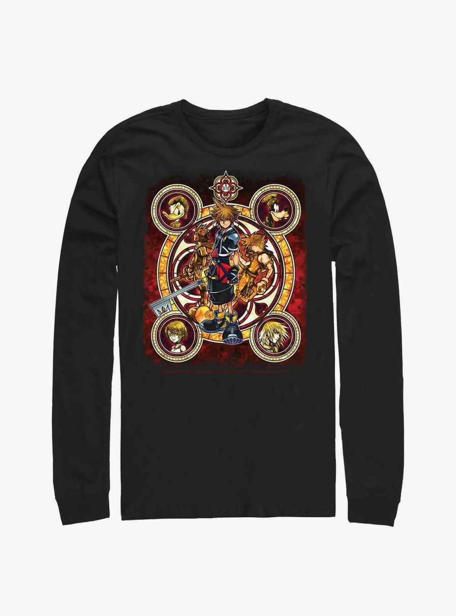 Adults * | Disney Kingdom Hearts Group Circle Friends Long-Sleeve T-Shirt Best Sellers