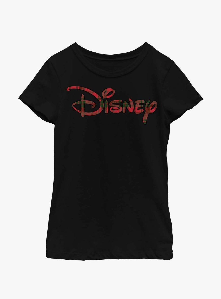 Kids * | Sale Online Disney Holiday Logo Youth Girls T-Shirt