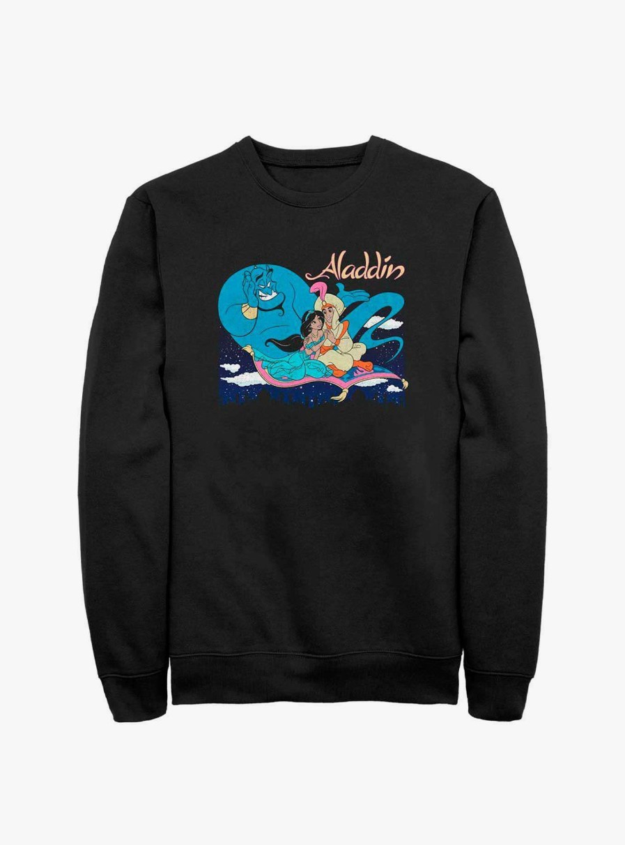 Adults * | Disney Aladdin Vintage Magic Carpet Ride Sweatshirt Outlet Sale