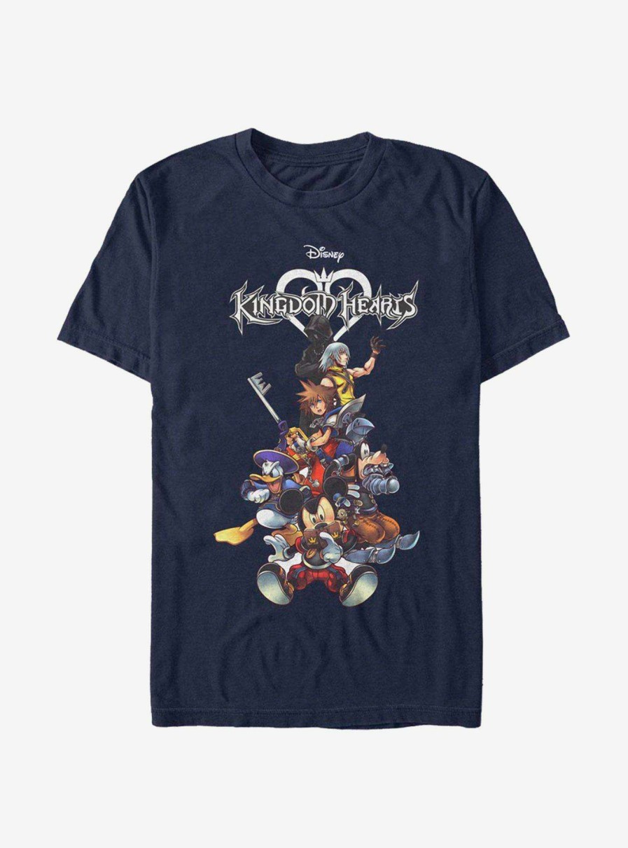 Adults * | Latest Disney Kingdom Hearts Group With Logo T-Shirt