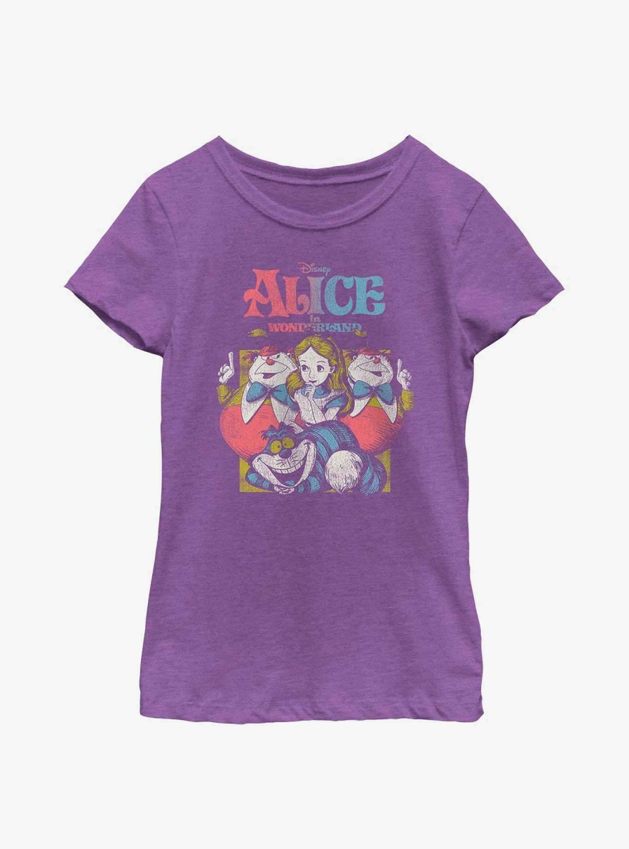 Kids * | Lower Price Disney Alice In Wonderland Vintage Alice Youth Girls T-Shirt