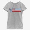 Kids * | Disney Lilo And Stitch Flag Stitch Youth Girls T-Shirt Excellent