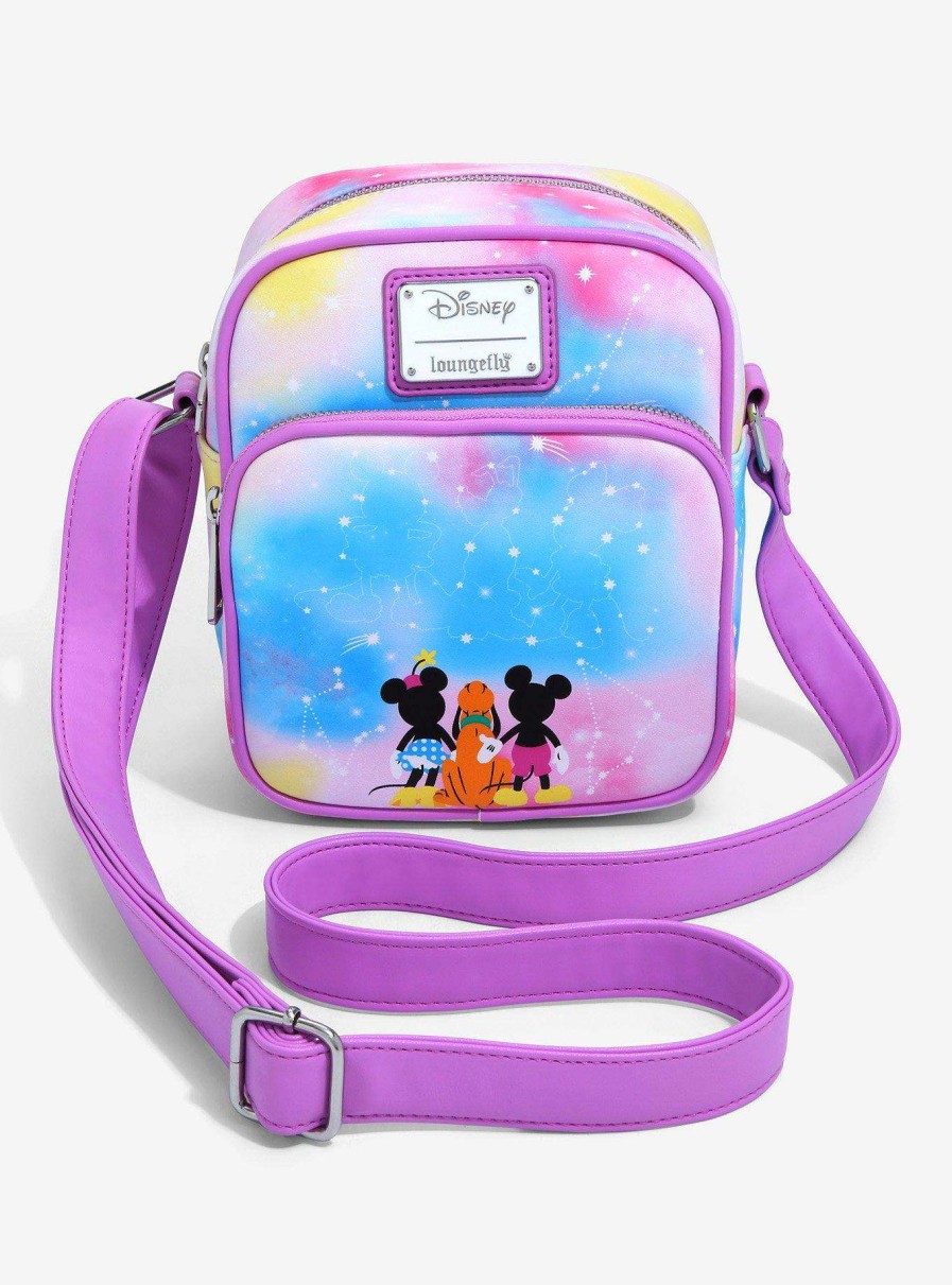 Bags * | Discounts Loungefly Disney Minnie & Mickey Mouse Constellation Crossbody Bag Boxlunch Exclusive