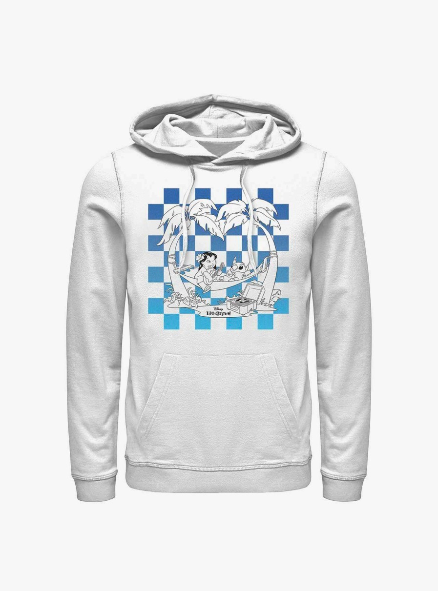 Adults * | Disney Lilo & Stitch Duo Checkered Hoodie Cut Price