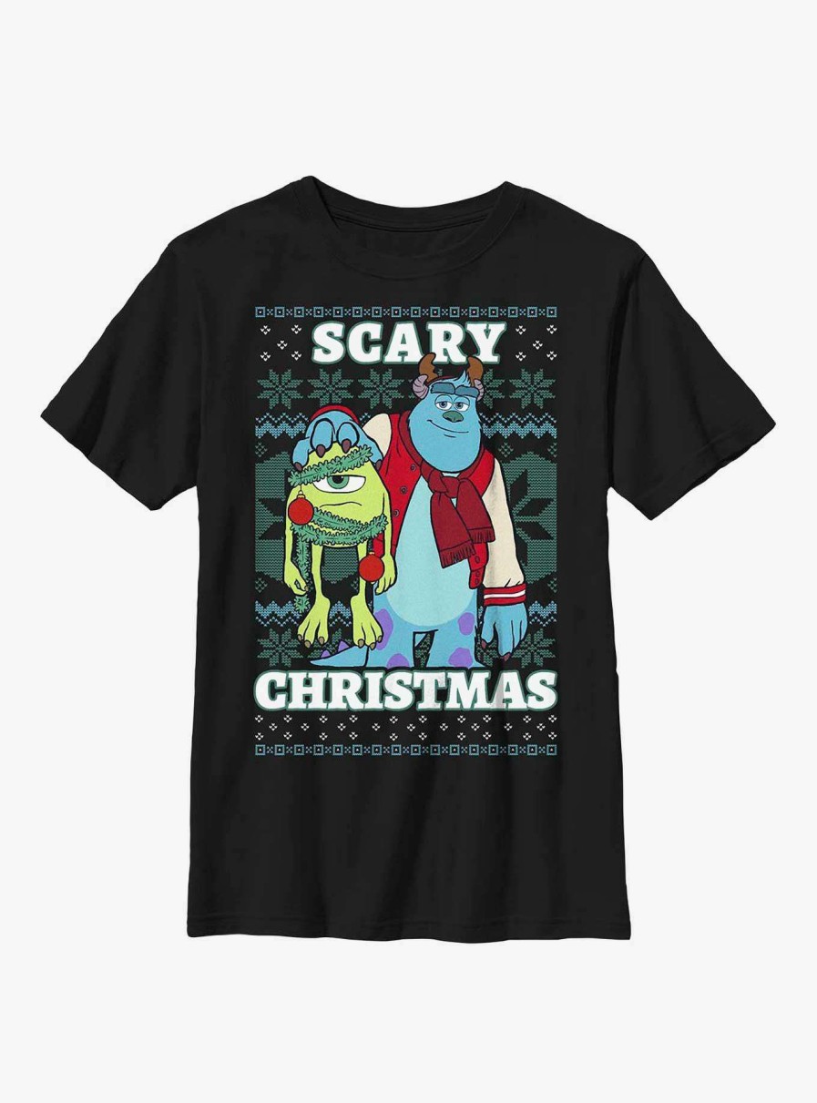 Kids * | Disney Pixar Monsters, Inc. Scary Christmas Youth T-Shirt Flash Sale