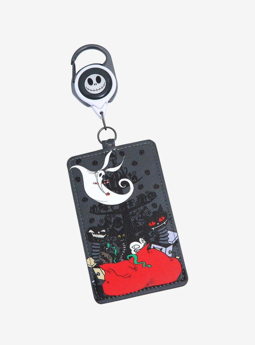 Accessories * | Offering Discounts Loungefly The Nightmare Before Christmas Jack Skellington & Zero Retractable Lanyard Boxlunch Exclusive