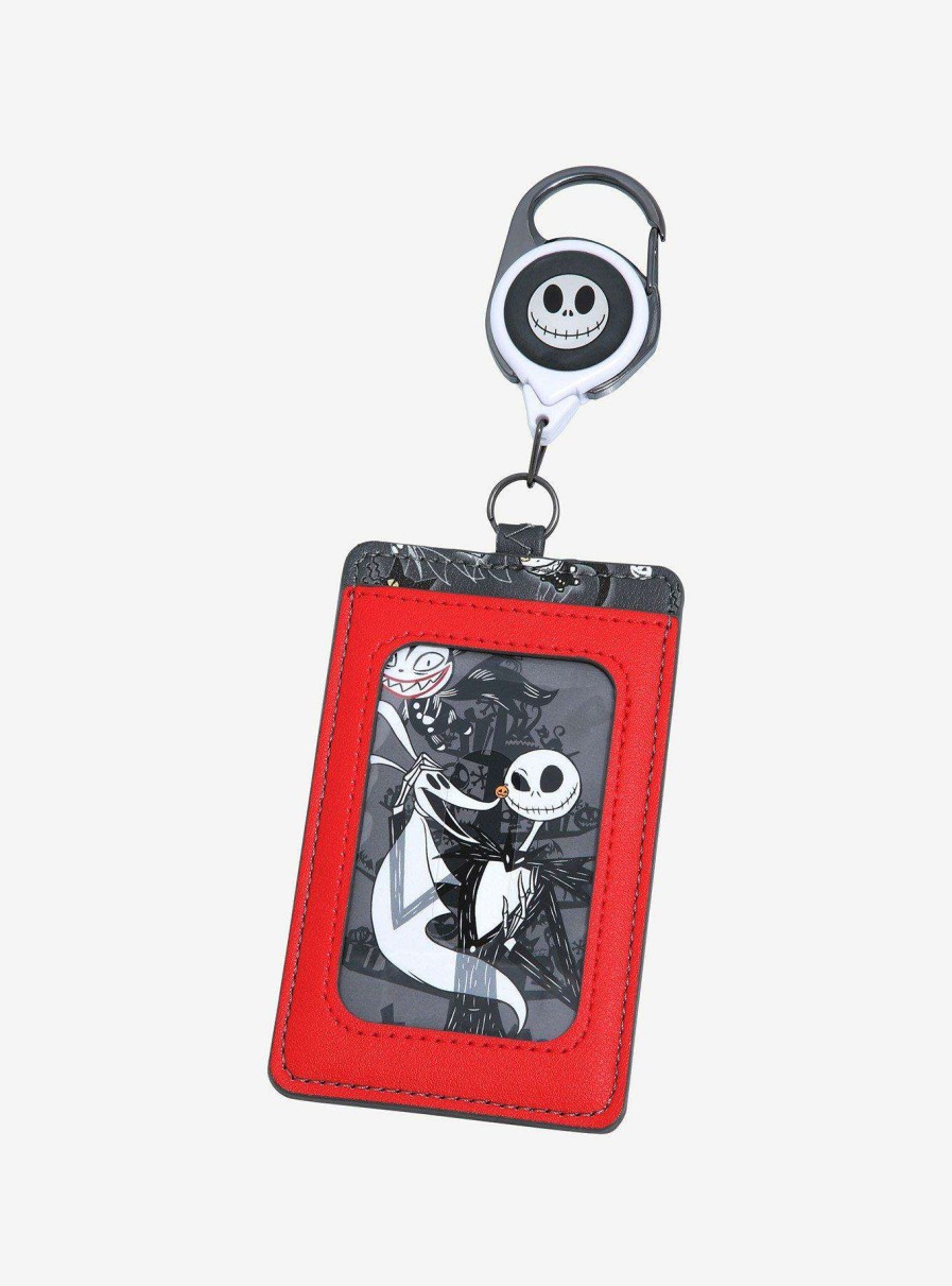 Accessories * | Offering Discounts Loungefly The Nightmare Before Christmas Jack Skellington & Zero Retractable Lanyard Boxlunch Exclusive