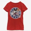 Kids * | Disney Mickey Mouse B Ball Americana Youth Girls T-Shirt Outlet