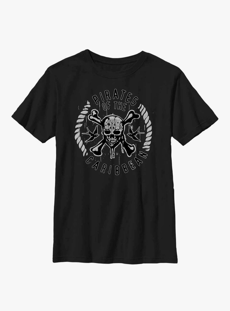 Kids * | Discounts Disney Pirates Of The Caribbean Crossbones Sparrow Youth T-Shirt