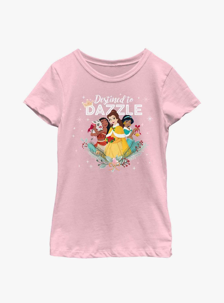 Kids * | Disney Princesses Destined To Dazzle Youth Girls T-Shirt Top Sellers