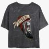 Adults * | Shoping Disney The Nightmare Before Christmas Sally Loves Mineral Wash Womens Crop T-Shirt