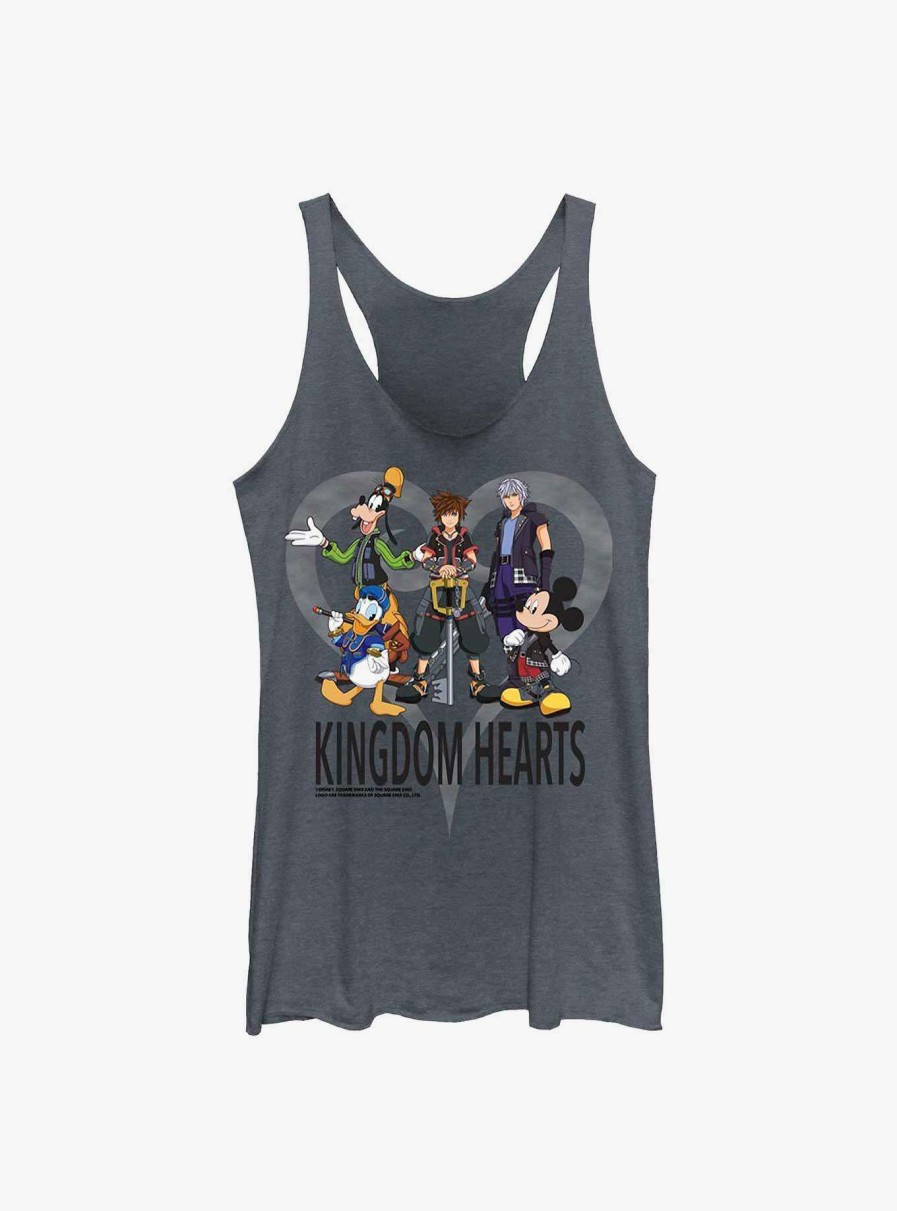 Adults * | Disney Kingdom Hearts Heart Background Womens Tank Top 100% Guarantee