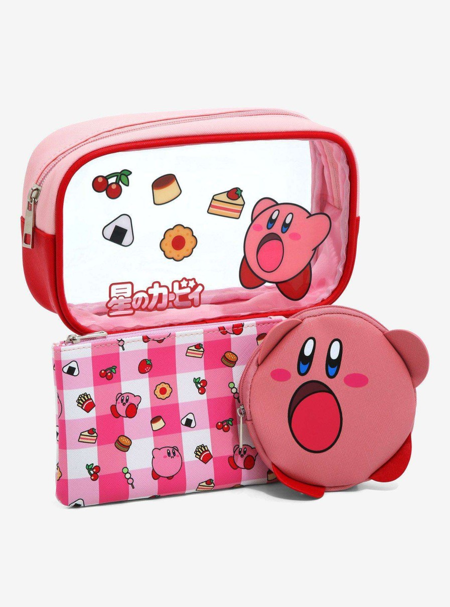 Accessories * | Popular Nintendo Kirby Snacks Cosmetic Bag Set Boxlunch Exclusive