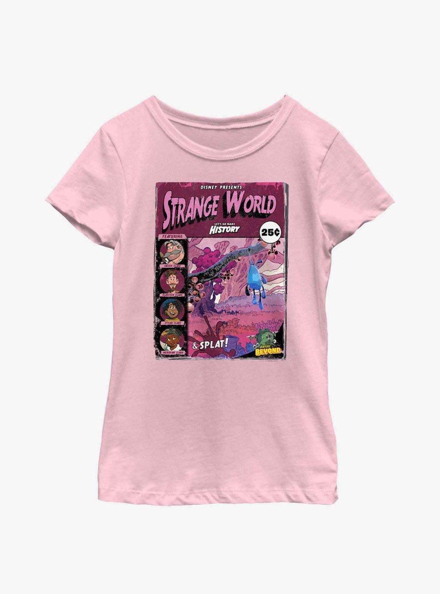 Kids * | Best Quality Disney Strange World Comic Adventures Youth Girls T-Shirt